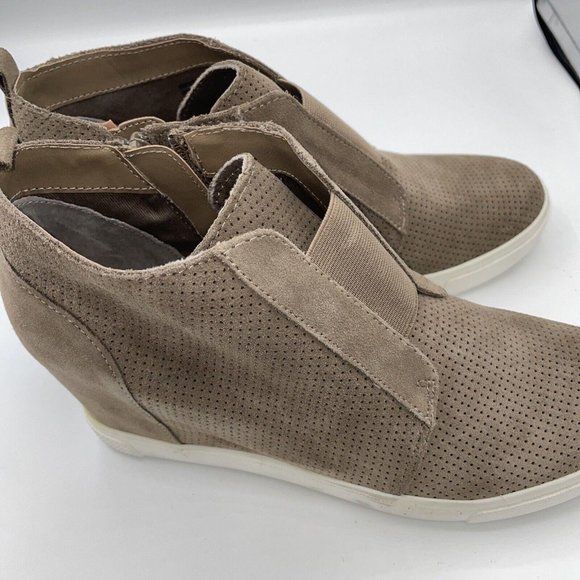 STEVE MADDEN Women's WAVERLY wedge suede sneakers in TAUPE sz 9.5 - EUC - Picture 6 of 10